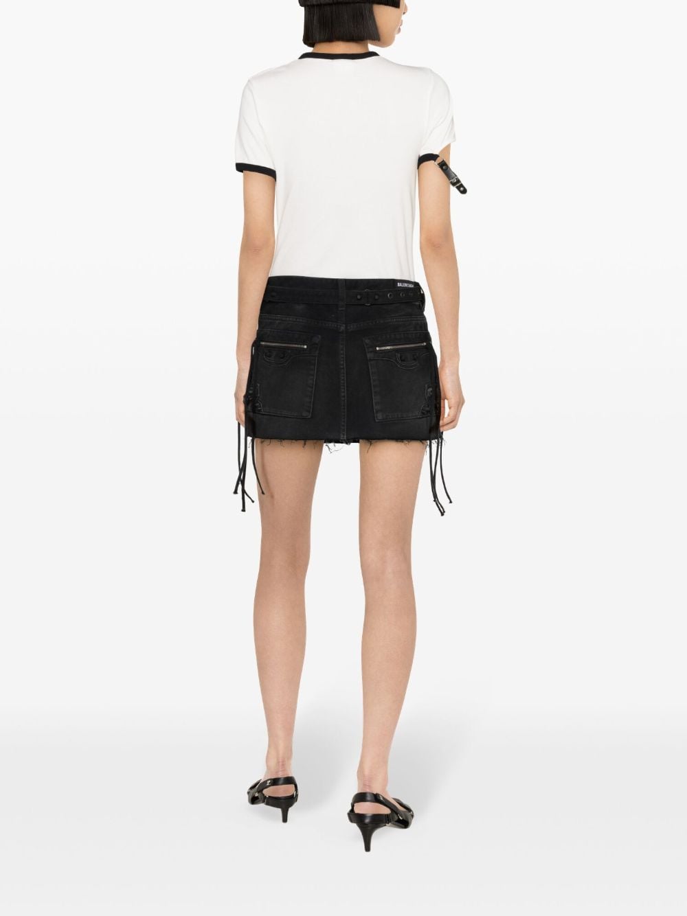 T-shirt con patch logo in bianco - donna 