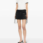 T-shirt con patch logo in bianco - donna 