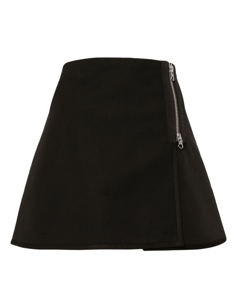 Minigonna con zip modular in marrone - donna 