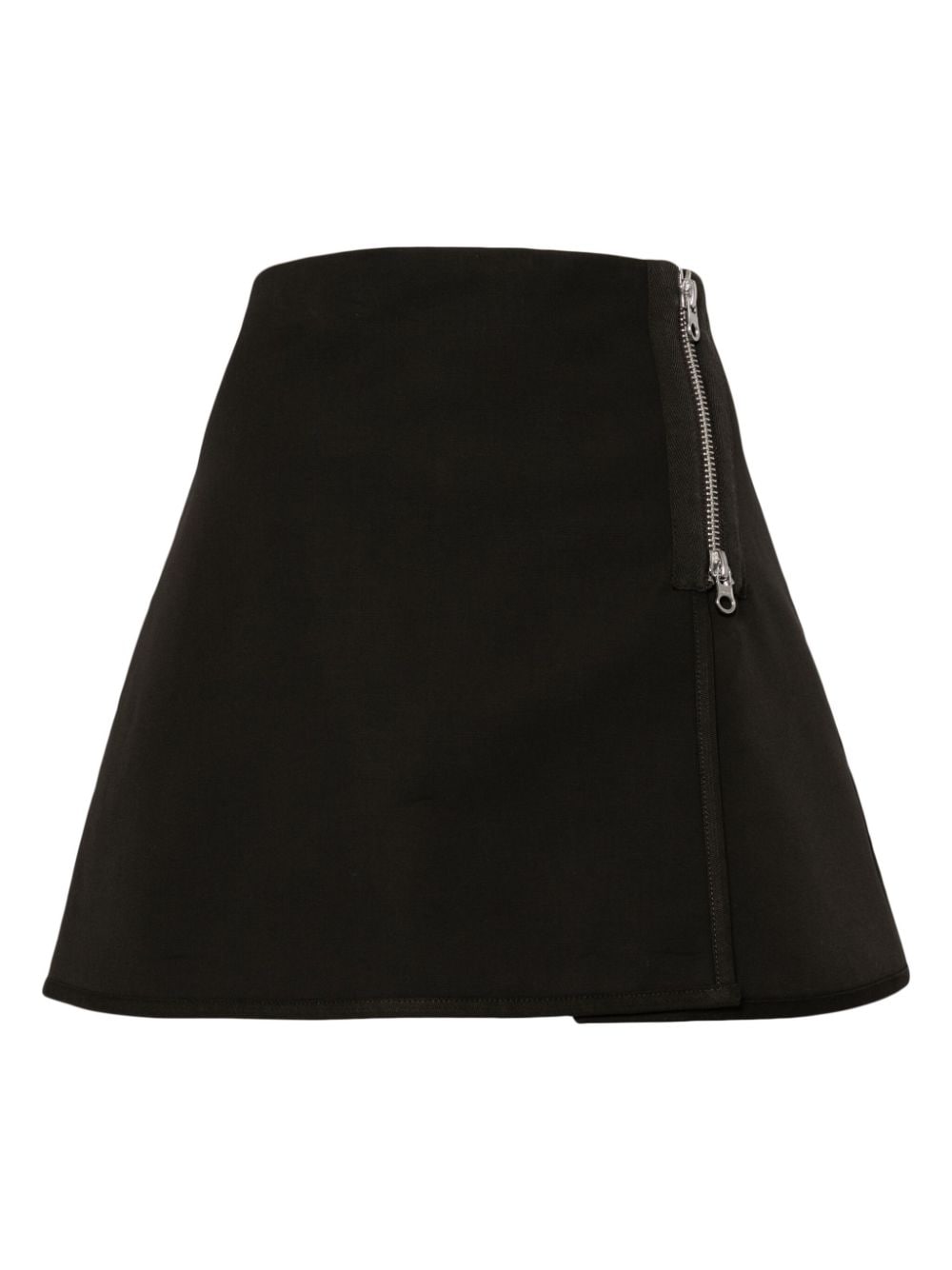 Minigonna con zip modular in marrone - donna 