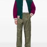 Pantaloni a gamba ampia in verde - uomo 