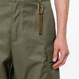 Pantaloni a gamba ampia in verde - uomo 