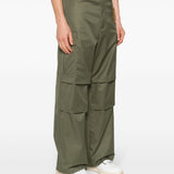 Pantaloni a gamba ampia in verde - uomo 