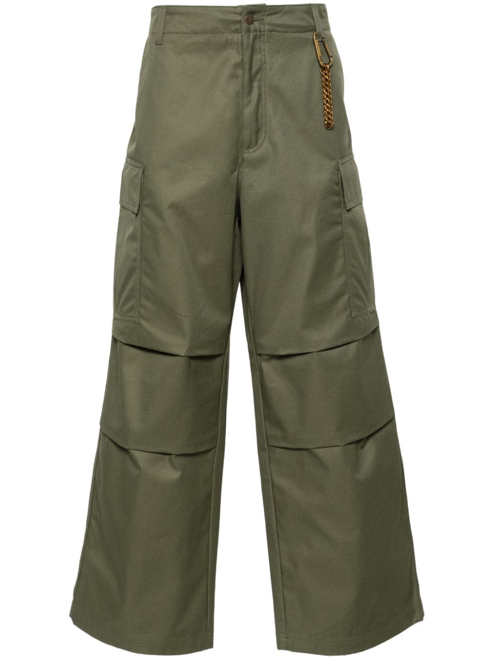 Pantaloni a gamba ampia in verde - uomo 