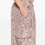 Pantaloni cargo con stampa astratta in rosa - donna 