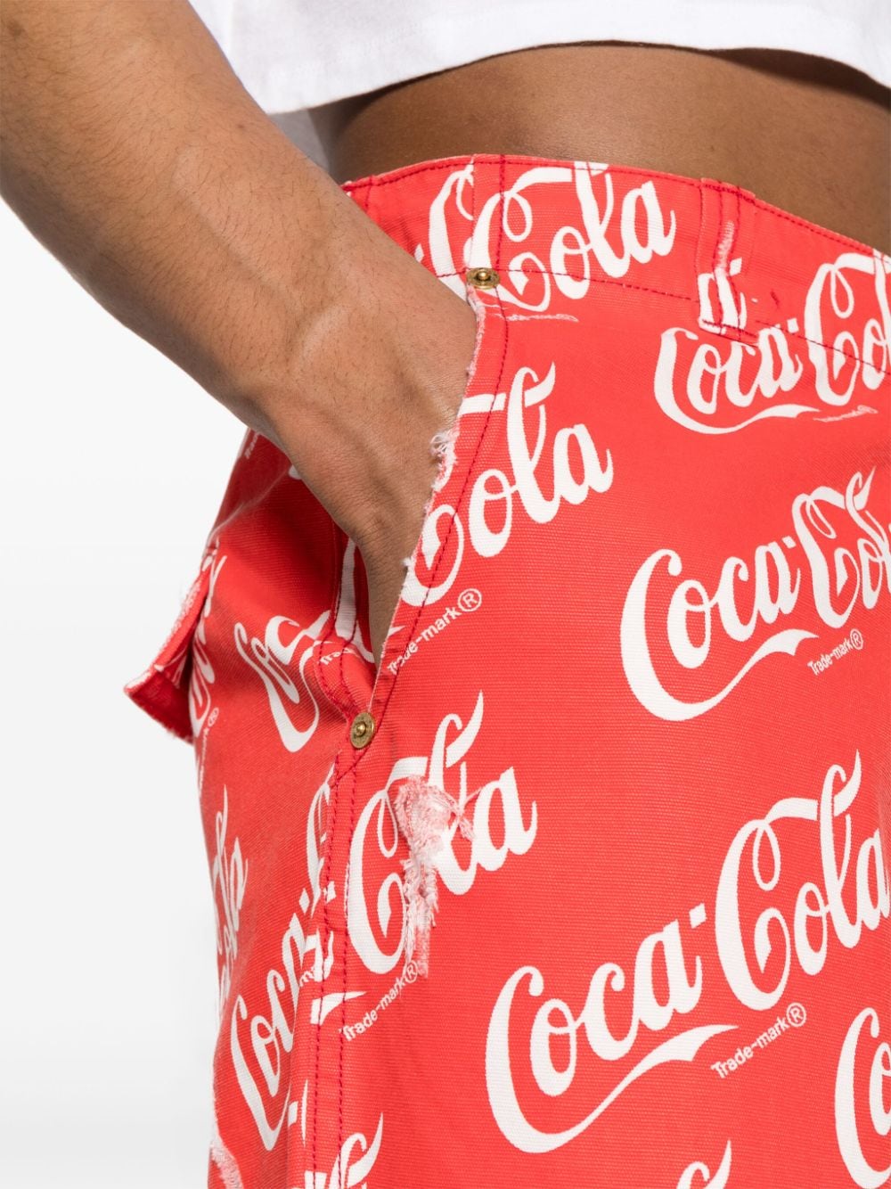 Bermuda Coca-Cola con stampa in rosso - uomo 