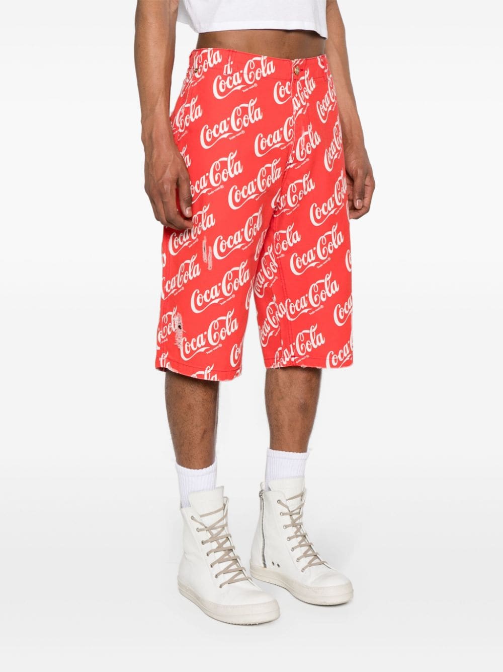 Bermuda Coca-Cola con stampa in rosso - uomo 