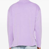 T-shirt con ricamo in viola - uomo 
