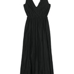 Abito con scollo a v in nero - donna 