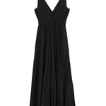 Abito con scollo a v in nero - donna 