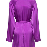 Abito con cintura stile kimono in viola - donna 