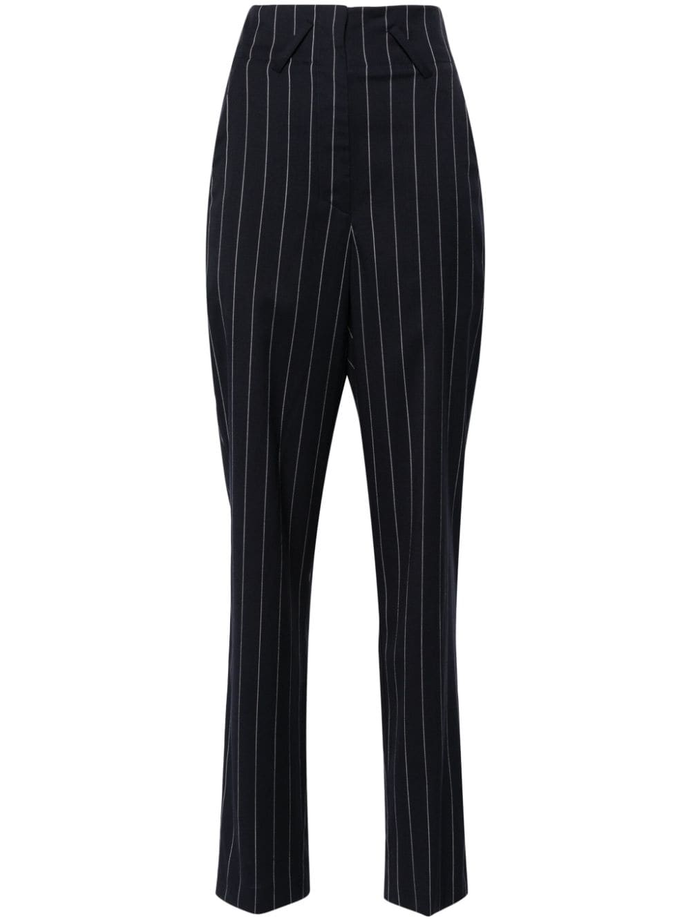 Pantaloni Horacia gessati affusolati in blu - donna 