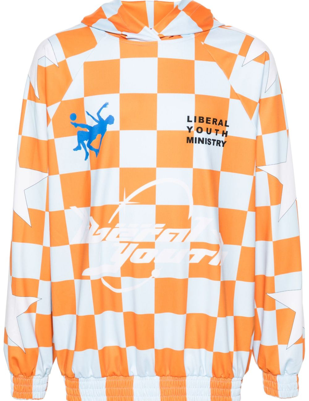 Felpa con stampa grafica in arancione - uomo 