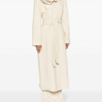 Trench con applicazione floreale in beige - donna 