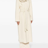 Trench con applicazione floreale in beige - donna 