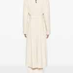 Trench con applicazione floreale in beige - donna 