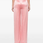Pantaloni a vita alta in rosa - donna 