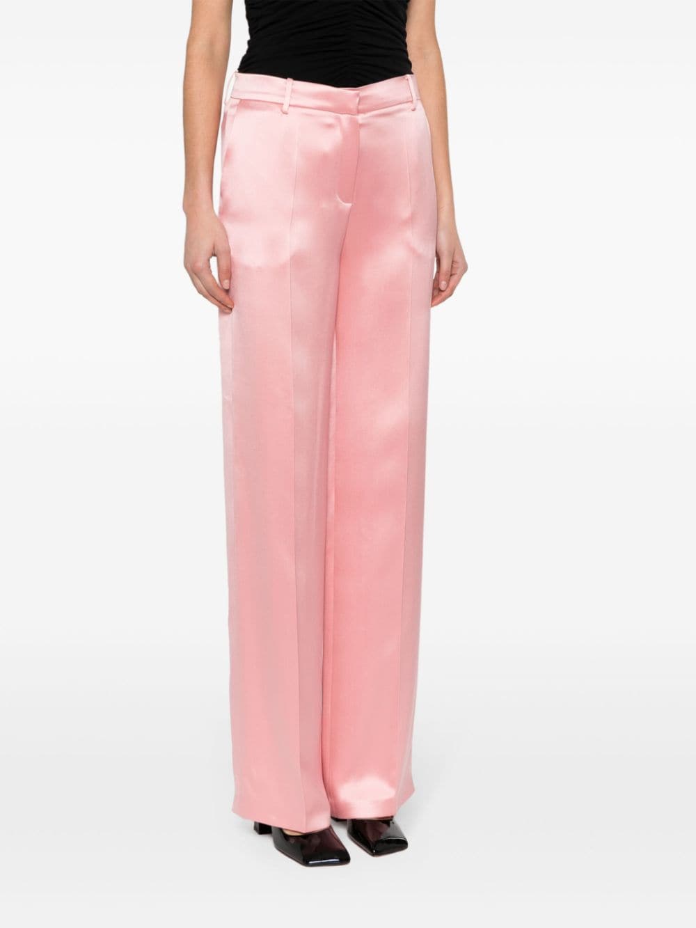 Pantaloni a vita alta in rosa - donna 