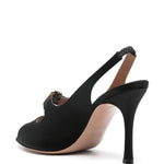 Sandali celeste 90 in nero - donna 