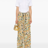 Pantaloni dritti con stampa in multicolore di Marni - donna 