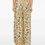 Pantaloni dritti con stampa in multicolore di Marni - donna 