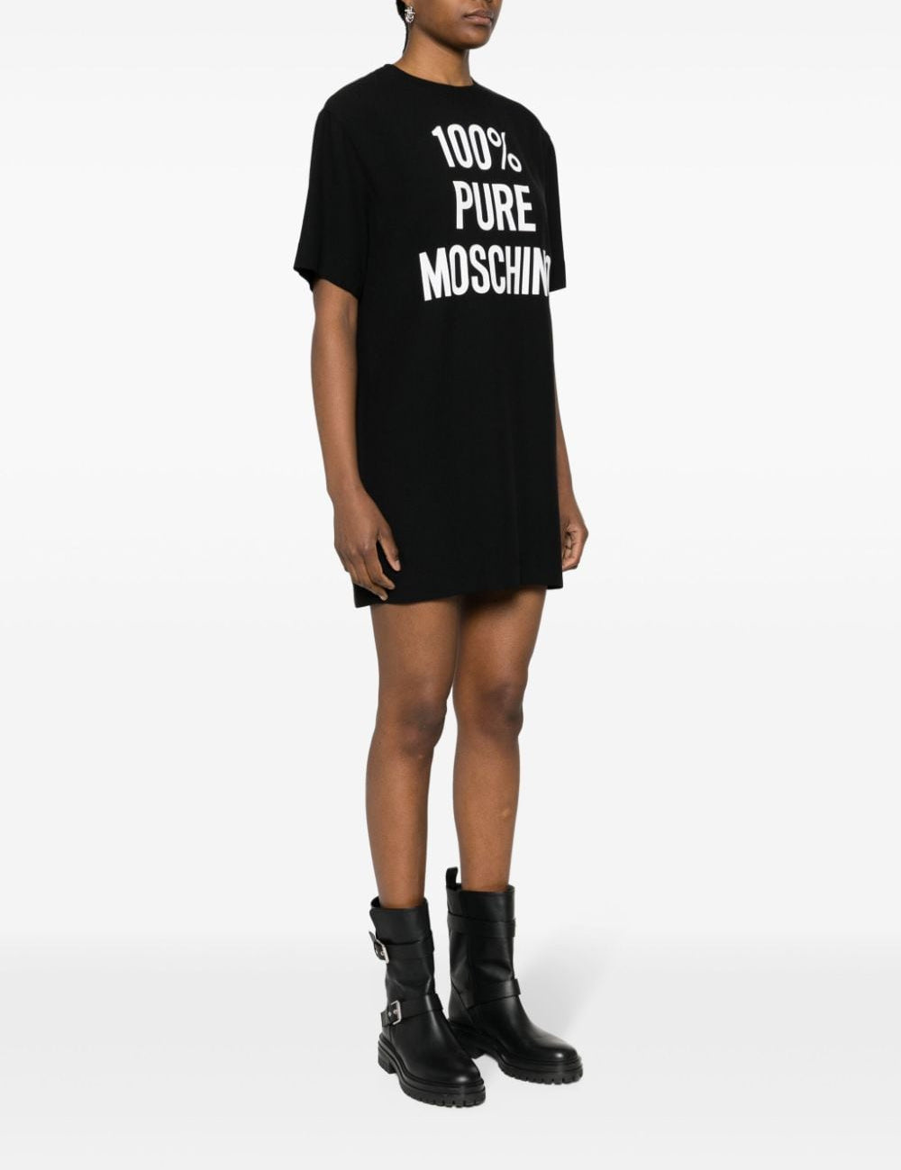 Abito con stampa in nero - donna 