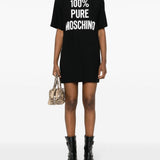 Abito con stampa in nero - donna 