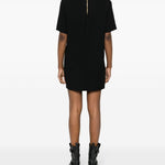Abito con stampa in nero - donna 