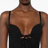 Abito nero dettaglio cut-out in nero - donna 