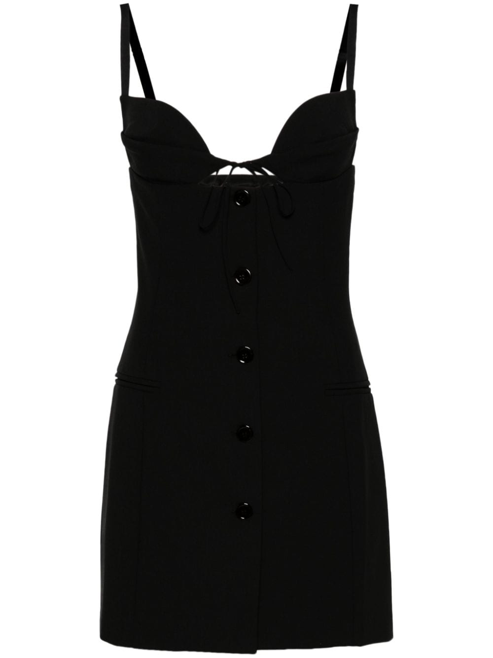 Abito nero dettaglio cut-out in nero - donna 