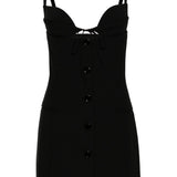Abito nero dettaglio cut-out in nero - donna 