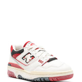 Sneakers basse 550 in bianco e rosso - unisex 