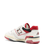 Sneakers basse 550 in bianco e rosso - unisex 