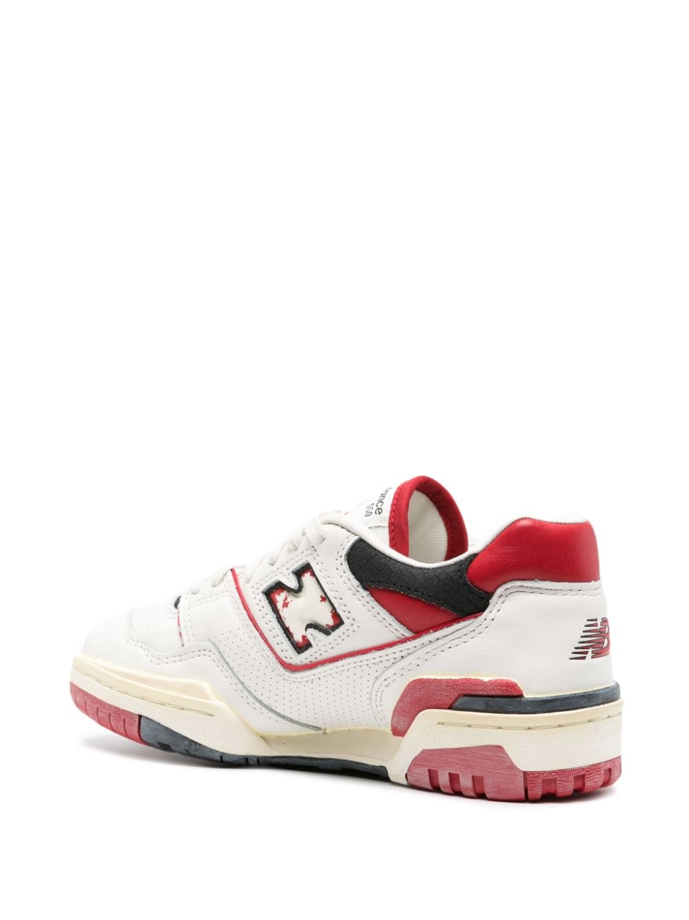 Sneakers basse 550 in bianco e rosso - unisex 