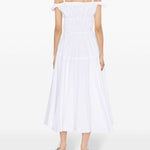 Abito midi svasato con fiocco bianco - donna 