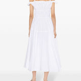 Abito midi svasato con fiocco bianco - donna 