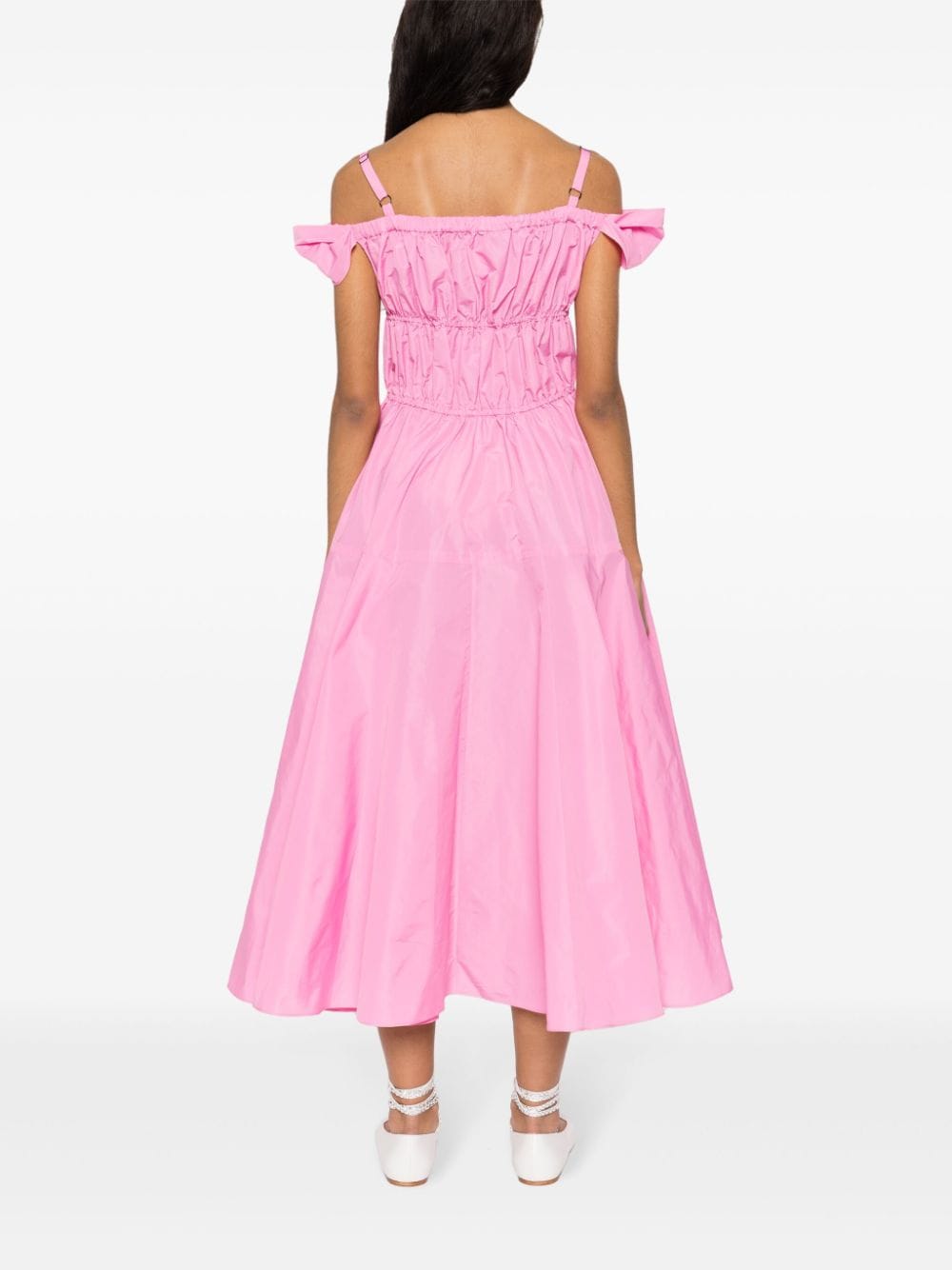 Abito midi da cocktail con fiocco in rosa - donna 