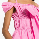 Abito midi da cocktail con fiocco in rosa - donna 