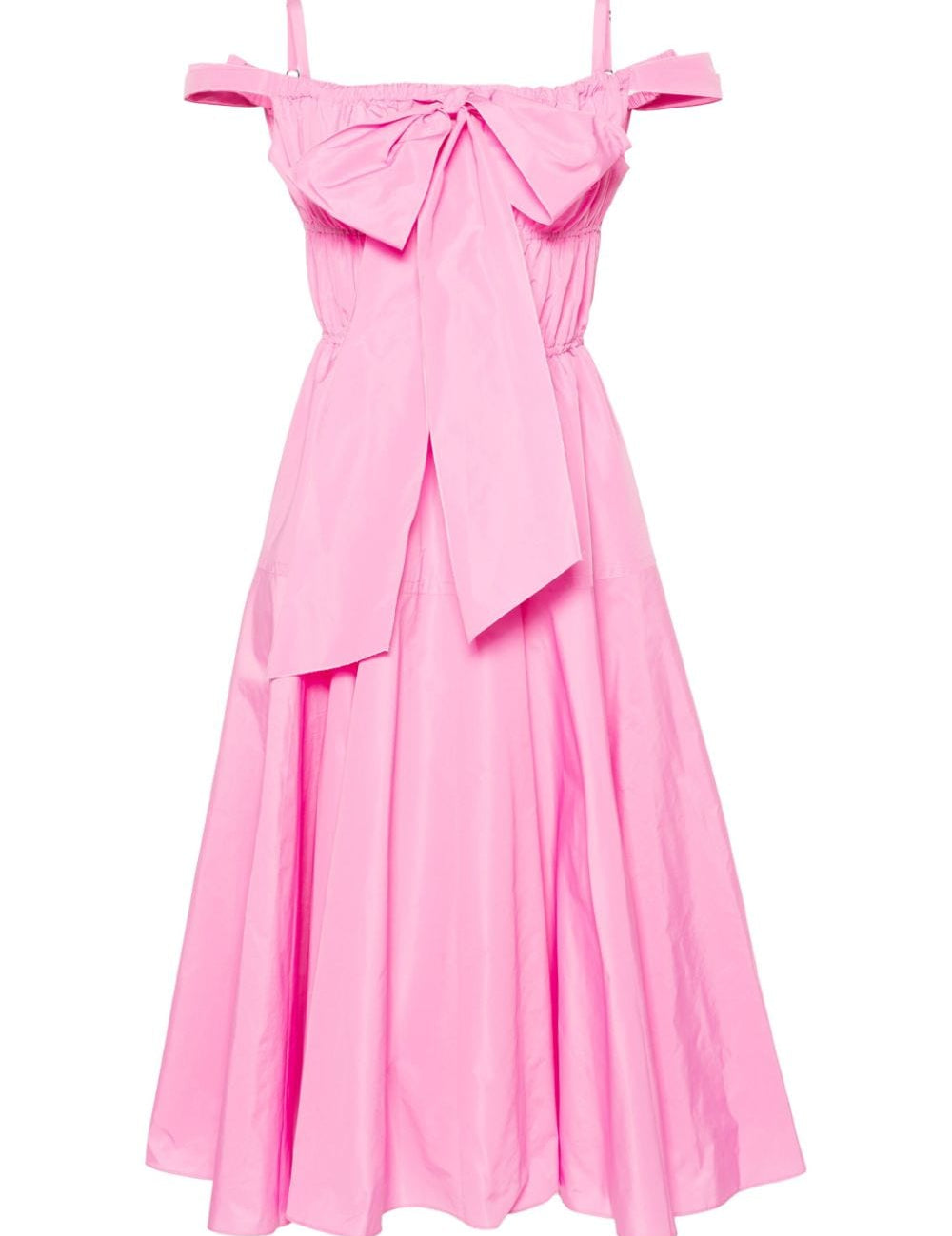 Abito midi da cocktail con fiocco in rosa - donna 