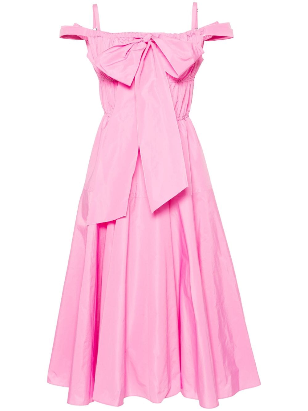 Abito midi da cocktail con fiocco in rosa - donna 