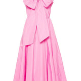 Abito midi da cocktail con fiocco in rosa - donna 