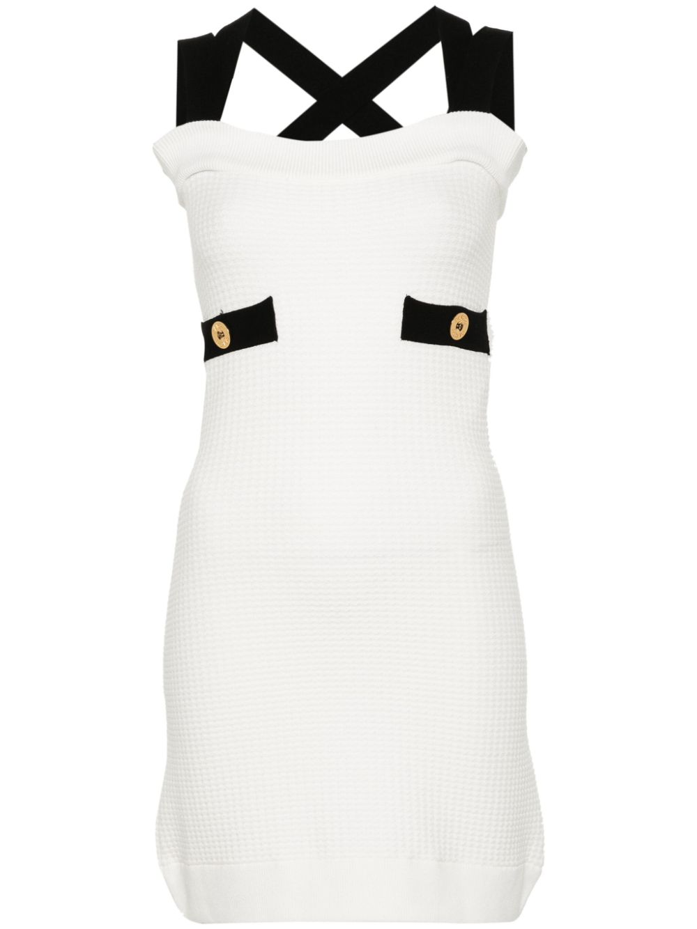 Abito senza maniche in maglia 3D in bianco - donna 