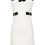 Abito senza maniche in maglia 3D in bianco - donna 