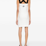 Abito senza maniche in maglia 3D in bianco - donna 
