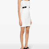 Abito senza maniche in maglia 3D in bianco - donna 