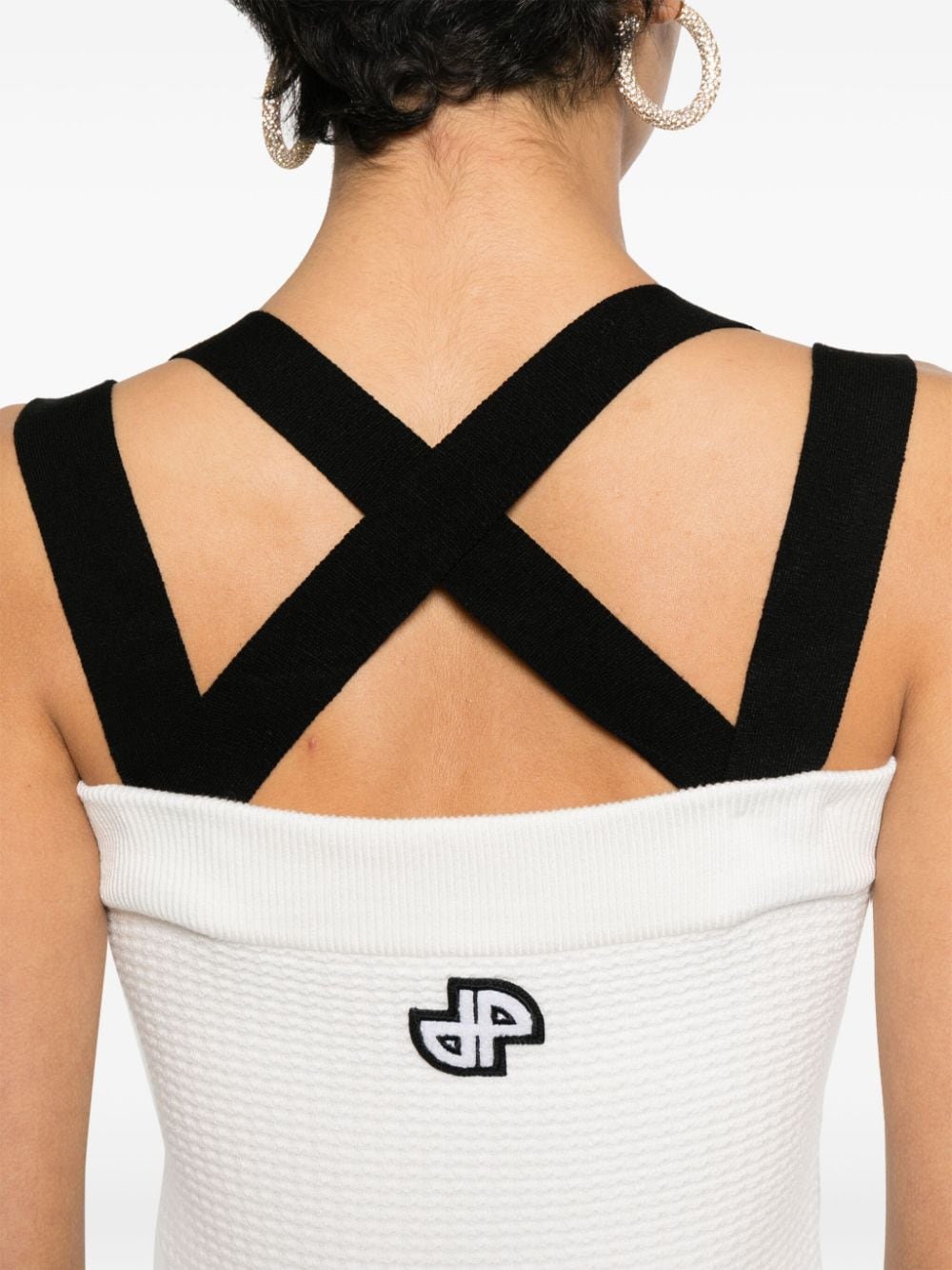 Abito senza maniche in maglia 3D in bianco - donna 