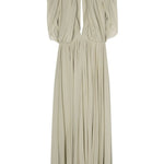 Abito con dettagli drappeggiati in grigio - donna 