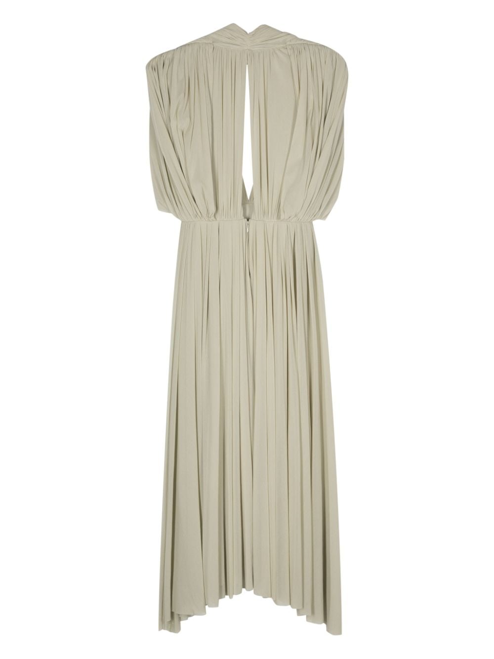 Abito con dettagli drappeggiati in grigio - donna 