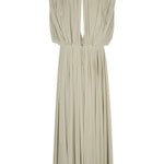 Abito con dettagli drappeggiati in grigio - donna 