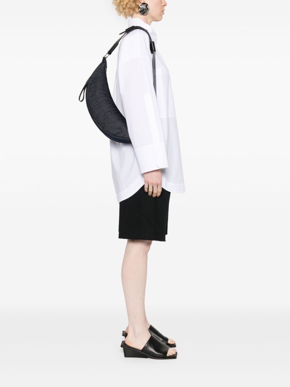 Marsupio denim Stanton in blu di Proenza Schouler White Label - donna 